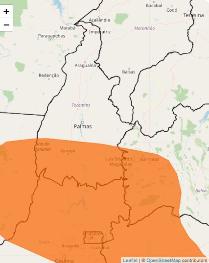 Tempo fechado: Inmet emite alertas de tempestades para o Tocantins válidos até sábado (4)