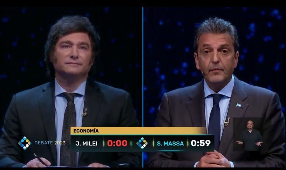 Argentina tem debate em meio à disputa acirrada entre Massa e Milei