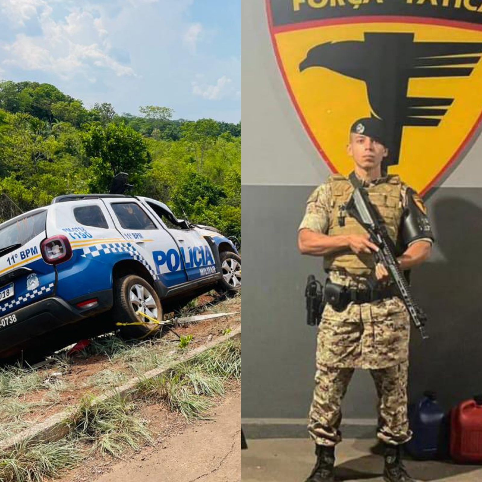 Soldado morre e outro militar fica ferido após viatura capotar na TO-040