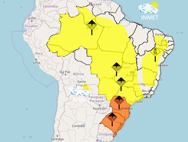 Tocantins tem alerta de tempestades valendo para quase todas as regiões