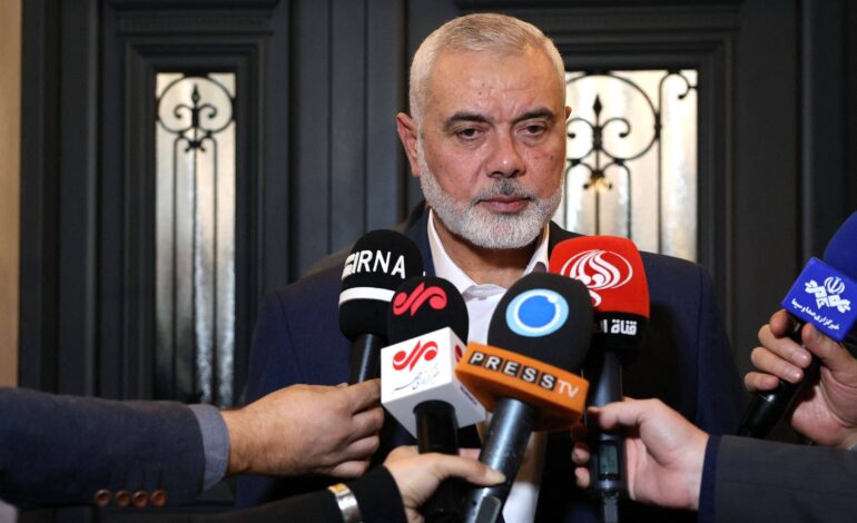 lider-do-hamas-chega-ao-egito-para-negociar-nova-tregua-em-gaza