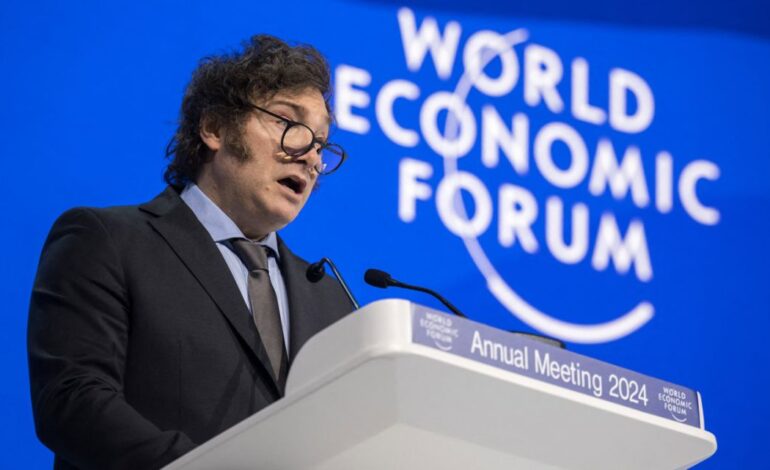 ‘o-mundo-ocidental-esta-em-perigo’,-diz-milei-em-davos