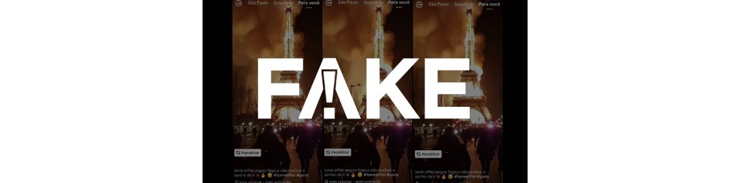É #FAKE imagem que mostra Torre Eiffel em chamas