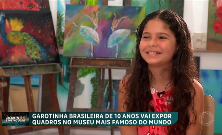 talento-mirim:-brasileira-de-10-anos-e-selecionada-para-expor-obra-no-museu-do-louvre,-na-franca