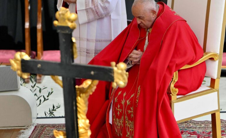 papa-francisco-pula-homilia-do-domingo-de-ramos,-mas-preside-resto-da-missa