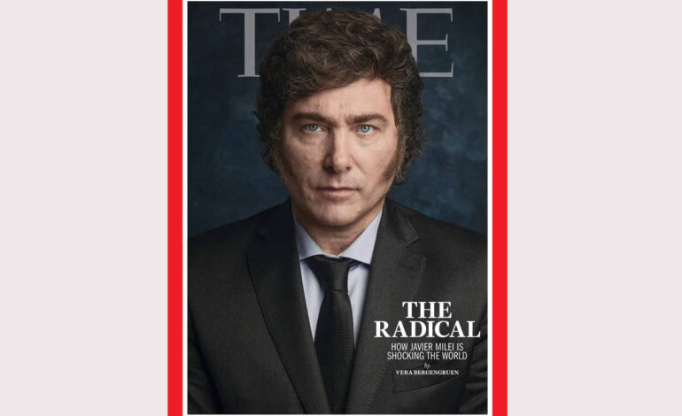 milei,-sob-epiteto-‘o-radical’,-e-capa-da-revista-time