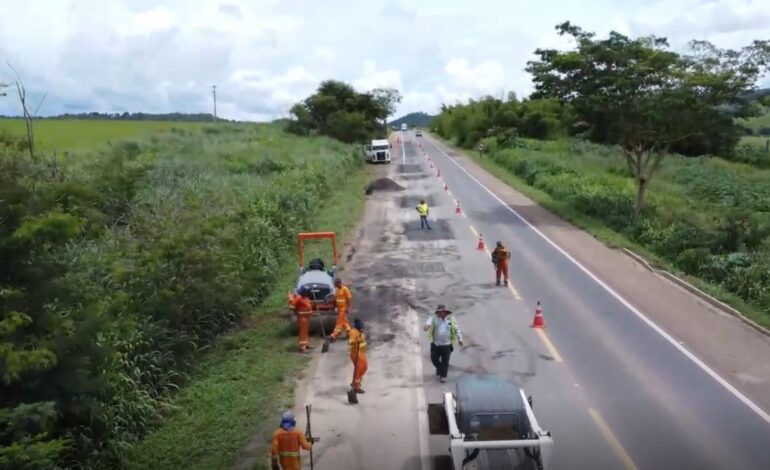 trechos-em-obras-deixam-transito-funcionando-em-‘pare-e-siga’-na-br-153;-veja-locais-e-horarios
