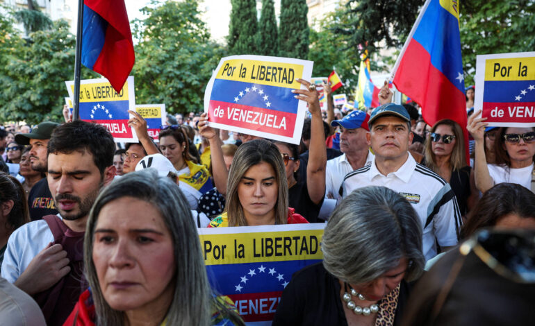 venezuelanos-em-madri-protestam-em-nome-de-edmundo-gonzalez