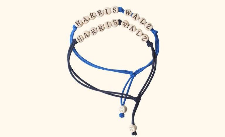 campanha-de-kamala-comeca-a-vender-pulseiras-da-amizade-apos-apoio-de-taylor-swift