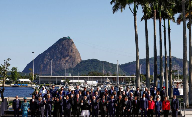 G20: Foto oficial reúne líderes mundiais sem Biden, Meloni e Trudeau