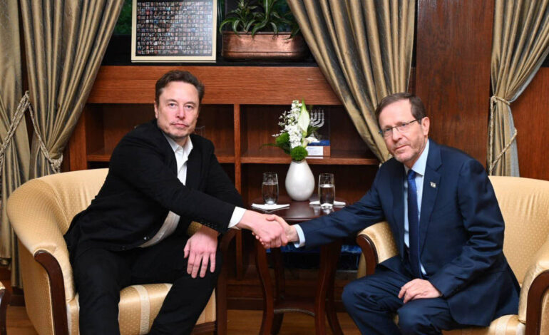 presidente-de-israel-discute-com-musk-libertacao-de-refens-do-hamas,-diz-tv