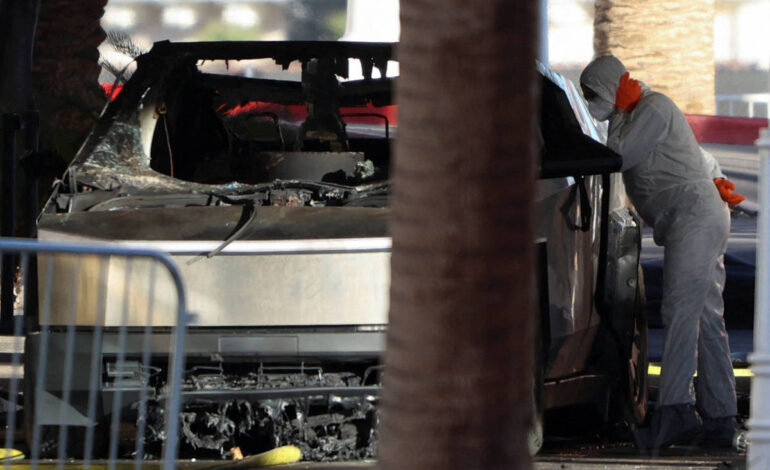 carro-da-tesla-explode-em-frente-a-hotel-de-trump-e-mata-1-pessoa-em-las-vegas