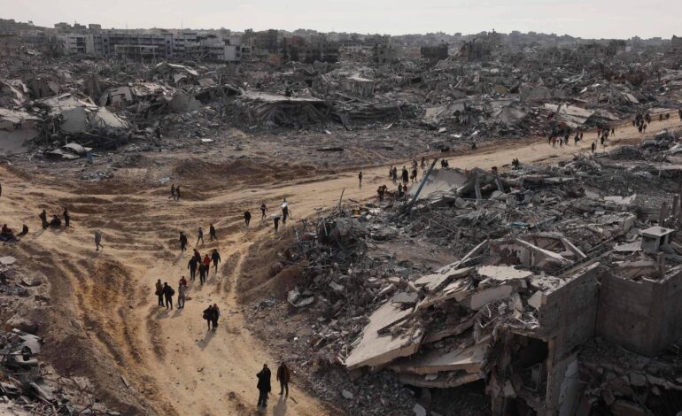 palestinos-tentam-voltar-para-casa-apos-cessar-fogo-entre-israel-e-hamas