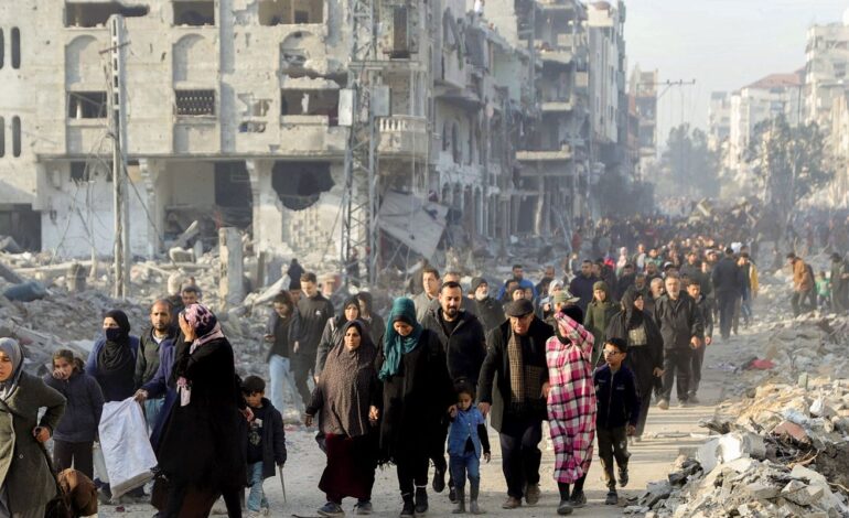palestinos-comecam-a-retornar-para-uma-gaza-devastada
