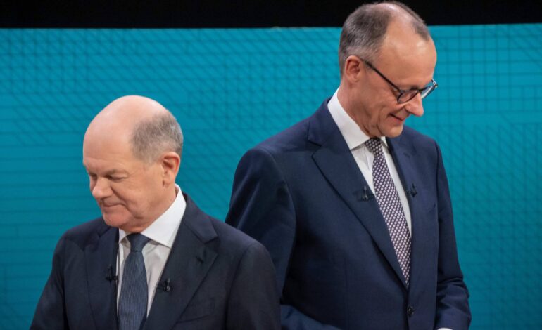 crise-economica-atrapalha-scholz-em-debate-contra-merz-na-alemanha