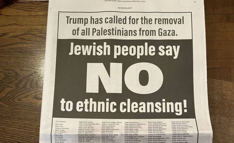 grupo-de-350-rabinos-publica-anuncio-no-new-york-times-contra-plano-de-trump-para-faixa-de-gaza