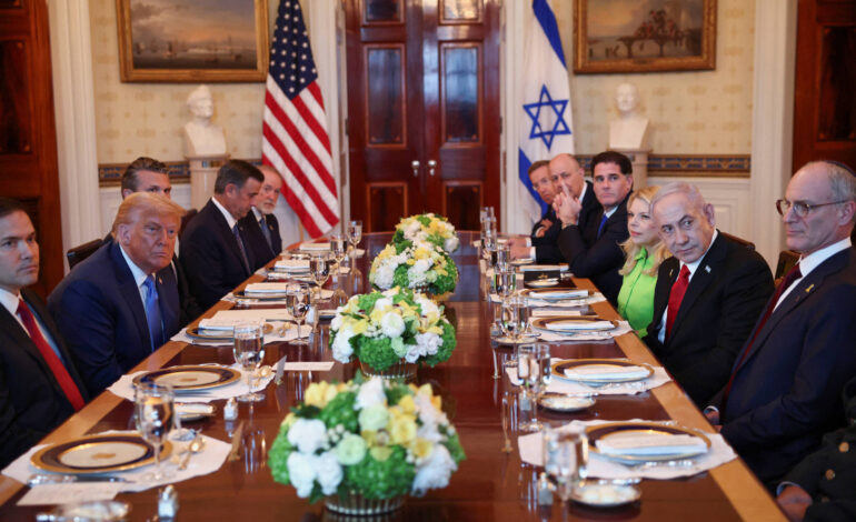 na-casa-branca,-trump-e-netanyahu-voltam-a-falar-em-expulsar-palestinos-de-gaza;-veja-video