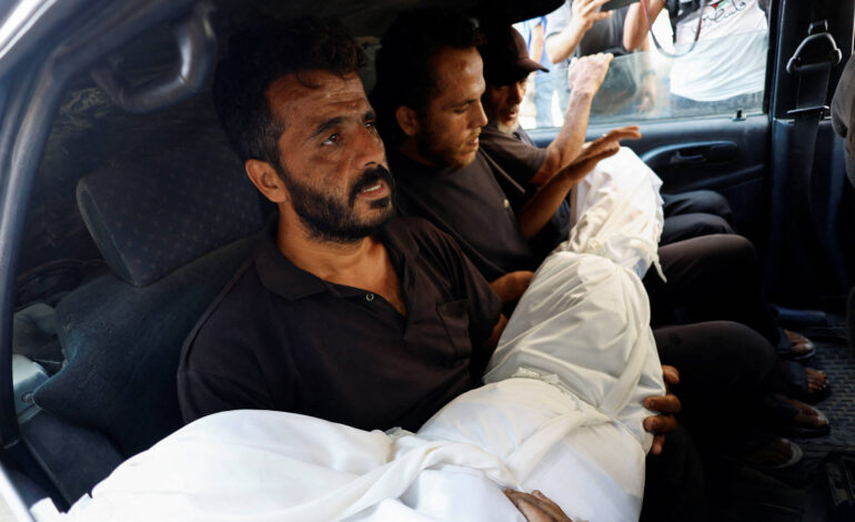 israel-bombardeia-cidade-de-gaza,-e-palestinos-falam-em-dezenas-de-mortos