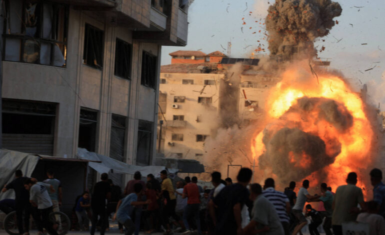 pelo-terceiro-dia-consecutivo,-israel-derruba-predio-em-ofensiva-na-cidade-de-gaza
