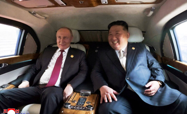 video-mostra-putin-e-kim-jong-un-conversando-e-rindo-em-passeio-de-limusine;-veja