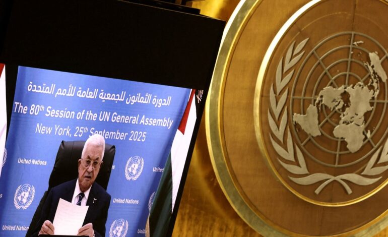 Proibido de ir aos EUA, Abbas pede apoio da ONU para Estado Palestino