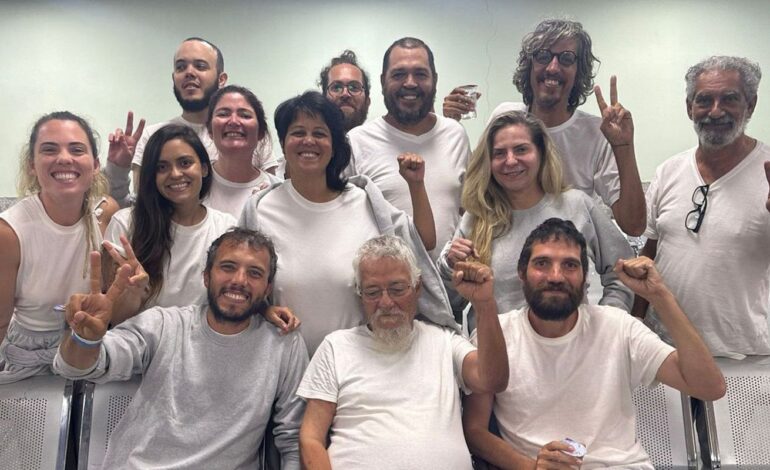 Brasileiros da Flotilha Global Sumud são libertados na Jordânia