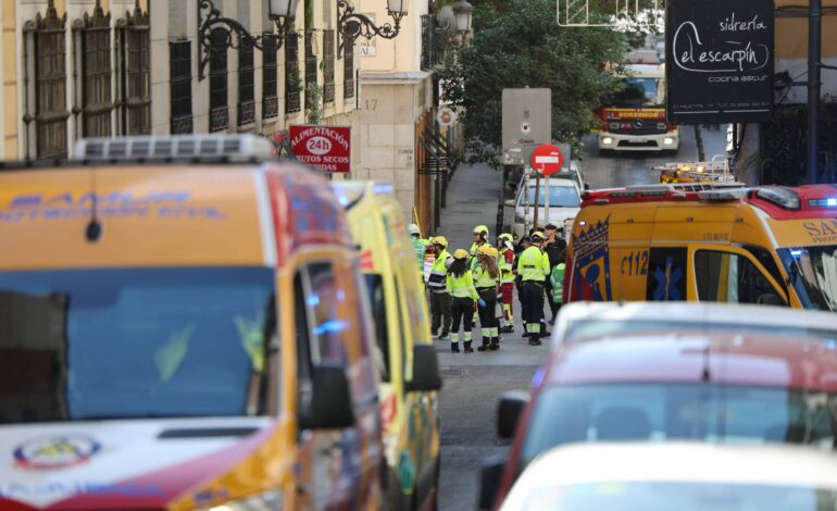 predio-desaba-parcialmente-em-madri,-e-autoridades-falam-em-quatro-desaparecidos;-veja-video