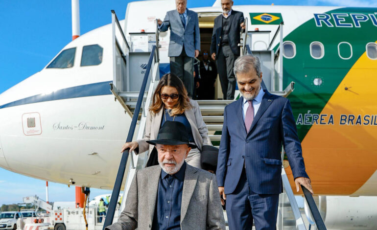 Lula chega a Roma para encontro com papa Leão 14 e evento da ONU sobre a fome