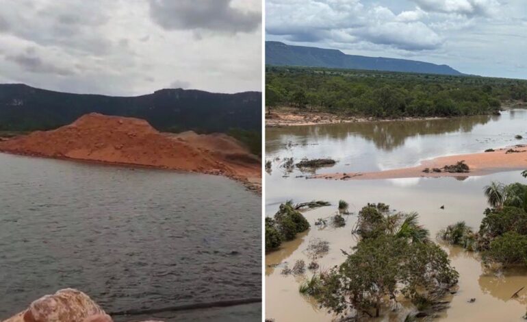 imagens-mostram-como-ficou-local-apos-rompimento-de-barragem-no-tocantins:-‘devastador’