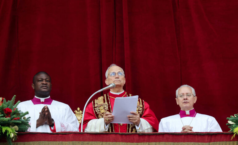 leao-14-critica-discursos-belicos-e-lamenta-condicao-de-palestinos-no-1o-natal-como-papa