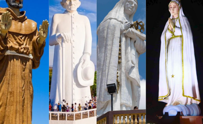 ‘Gigantes da fé’: megaestátuas de santos e beatos transformam o turismo no Ceará; entenda