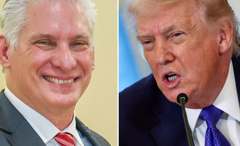 Trump faz ameaças a Cuba e presidente Miguel Diaz-Canel reage