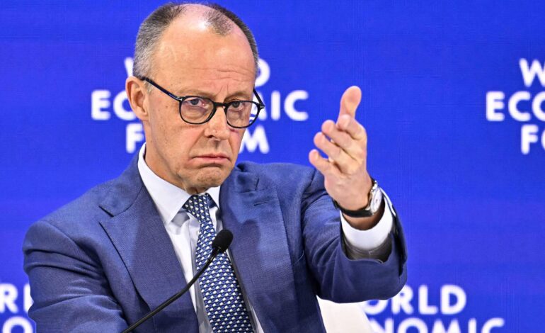 ‘novo-mundo-nao-e-um-lugar-confortavel’,-diz-merz-em-davos