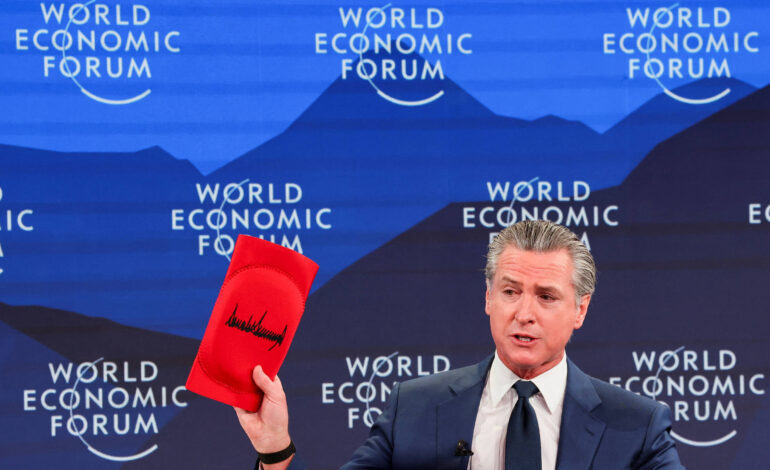 gestao-trump-e-governador-da-california-fazem-de-davos-ringue-politico-com-troca-de-insultos