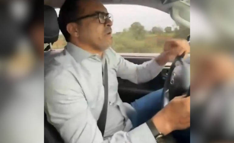 governador-do-to-faz-ultrapassagem-em-local-proibido-durante-gravacao-de-anuncio-de-obra;-video