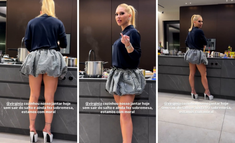 ‘mereco-o-tocantins-inteiro’,-brinca-virginia-ao-compartilhar-momento-na-cozinha