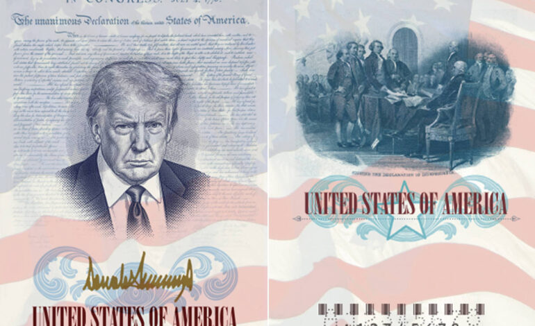 eua-vao-emitir-passaportes-comemorativos-com-rosto-e-assinatura-de-trump