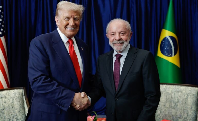 Comércio e crime organizado serão temas da reunião entre Lula e Trump