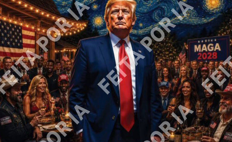 trump-publica-imagem-de-ia-com-mencao-a-3o-mandato,-proibido-nos-estados-unidos