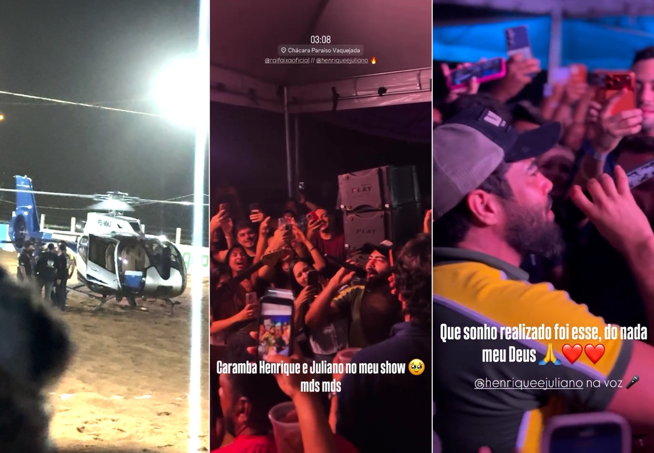 henrique-e-juliano-surpreendem-fas-ao-chegarem-de-helicoptero-em-cavalgada