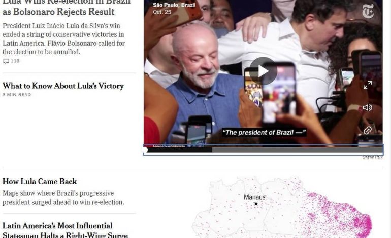 Lula é o ‘estadista mais influente da América Latina’, diz NYT; veja repercussão na imprensa mundial